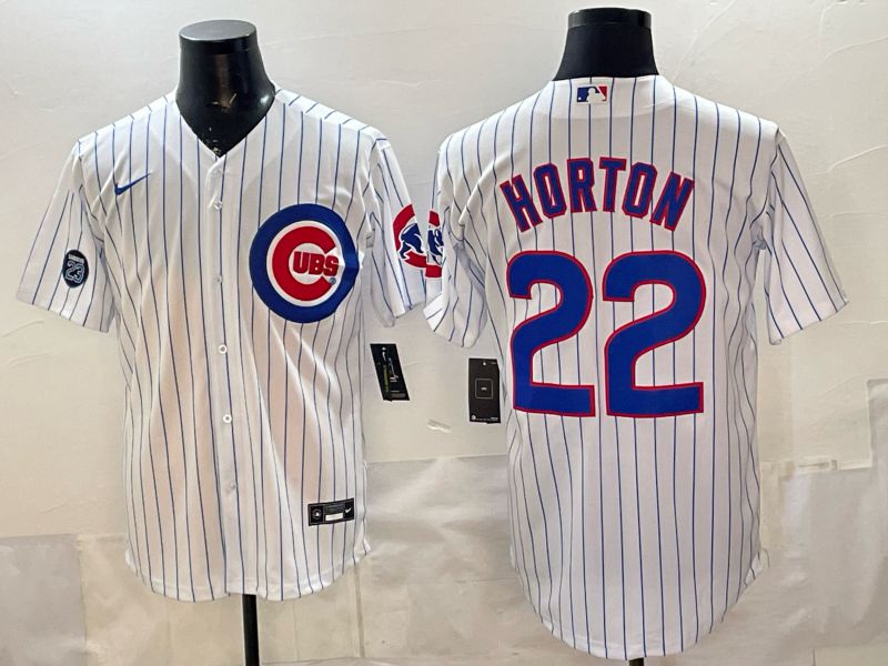 Men Chicago Cubs #22 Horton White Stripe Game 2026 Nike MLB Jersey style 003